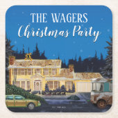 Lampoons Weihnachten Rechteckiger Pappuntersetzer (Vorderseite)