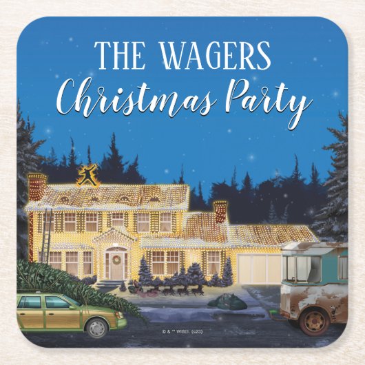 Lampoons Weihnachten Rechteckiger Pappuntersetzer (Vorderseite)