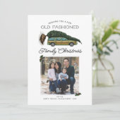 Lampoons Weihnachtsfamilie Foto Einladung (Stehend Vorderseite)