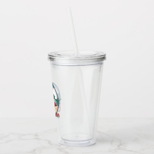 Lampoons Weihnachtsurlaub-Abzeichen Acryltrinkbecher (Links)