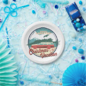 Lampoons Weihnachtsurlaub-Abzeichen Pappteller (Party)