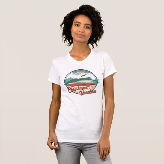Lampoons Weihnachtsurlaub-Abzeichen T-Shirt (Vorne ganz)