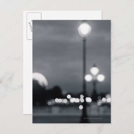 Lampost auf Pont Alexander in Paris Postkarte (Vorne/Hinten)