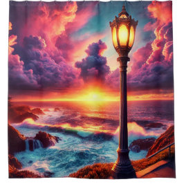 Lamppost Art Duschvorhang