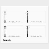 Lamppost-Aufkleber-Buchzeichen Rechteckiger Aufkleber (Blatt)