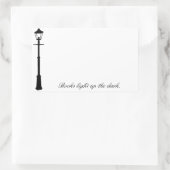 Lamppost-Aufkleber-Buchzeichen Rechteckiger Aufkleber (Tasche)