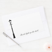 Lamppost-Aufkleber-Buchzeichen Rechteckiger Aufkleber (Umschlag)