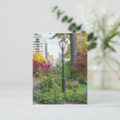 Lamppost und Bank Postkarte (Stehend Vorderseite)