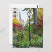 Lamppost und Bank Postkarte (Vorne/Hinten)