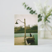 Lamppost und Gebirge - Neuseeland Postkarte (Stehend Vorderseite)