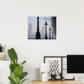 Lampposten an der Themse Poster (Heimbüro)