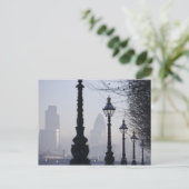 Lampposten an der Themse Postkarte (Stehend Vorderseite)