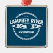 Lamprey River New Hampshire Kayaking Ornament Aus Metall (Vorne)