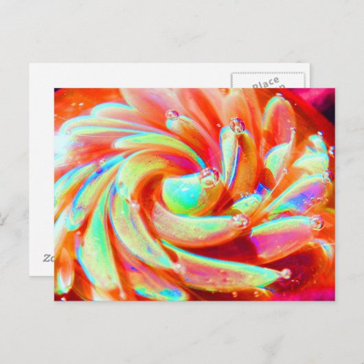 Lampwork Boro Rainbow Glass Pastell Kunst Postkart Postkarte (Vorne/Hinten)