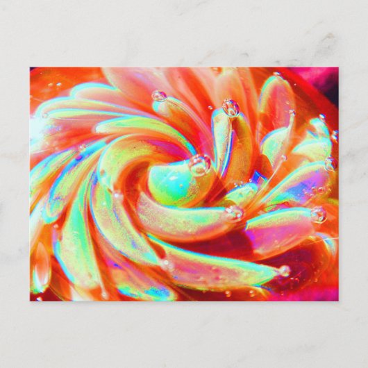 Lampwork Boro Rainbow Glass Pastell Kunst Postkart Postkarte (Vorderseite)