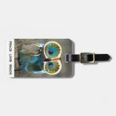 Lampwork Eulen-Perlen-Gepäckanhänger Gepäckanhänger (Vorderseite horizontal)