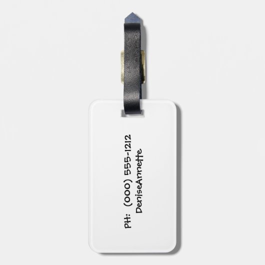 Lampwork Eulen-Perlen-Gepäckanhänger Gepäckanhänger (Rückseite vertikal)