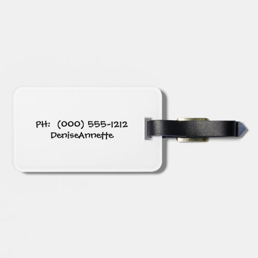 Lampwork Eulen-Perlen-Gepäckanhänger Gepäckanhänger (Rückseite horizontal)