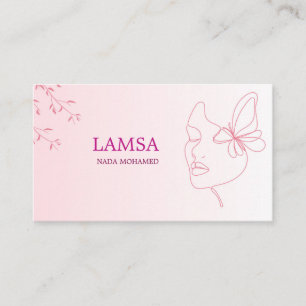 LAMSA Visagisten Visitenkarte   Elegantes Rosa