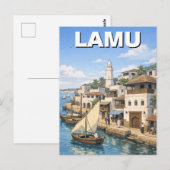 Lamu Kenia Postkarte (Vorne/Hinten)