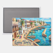 Lamu Town Kenia Magnet (Vorderseite/Rückseite)