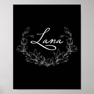 Lana Floral Crown Tee – Ästhetik Vintage-inspirier Poster