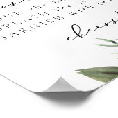 LANA Modern Boho Greenery Mimosa Bar Sign Poster (Ecke)