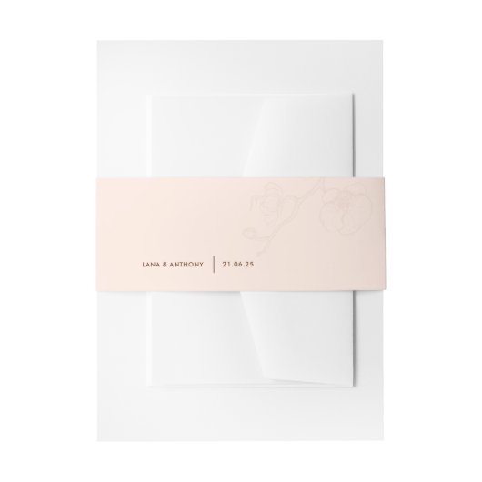 LANA Modern Latté Orchid Einladung Bauchband Einladungsbanderole (Vorderseite Beispiel)