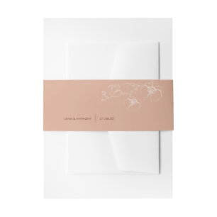 LANA Modern Latté Orchid Einladung Bauchband Einladungsbanderole