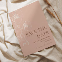 LANA Modern Latté Orchid Save the Date Card