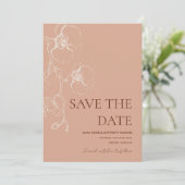 LANA Modern Latté Orchid Save the Date Card Einladung (Stehend Vorderseite)