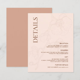 LANA Modern Latté Orchid Wedding Details Card Begleitkarte