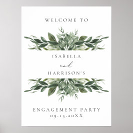 LANA Moderne Bohemische Grünanlage Verlobung Willk Poster