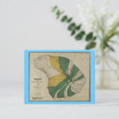 Lanai, 1878, Vintage Hawaii Karte (Stehend Vorderseite)