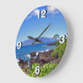 Lanai aus Maui Große Wanduhr (Winkel)