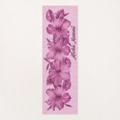 Lanai Distressed Hawaiian Hibiskus Pink Yogamatte (Vorderseite)