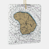 Lanai Hawaii Nautical Chart Keramikornament (Rechts)