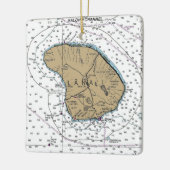 Lanai Hawaii Nautical Chart Keramikornament (Links)