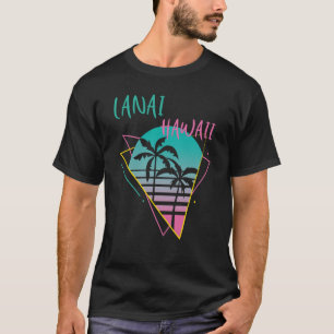 Lanai Hawaii Palmen Retro Ocean Surfing T-Shirt