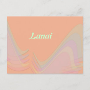 Lanai Hawaii Pastell Flügel Postkarte