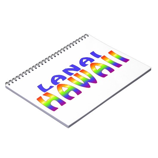 Lanai Hawaii Regenbogen Worte Notizblock (Linke Seite)