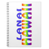 Lanai Hawaii Regenbogen Worte Notizblock (Vorderseite)