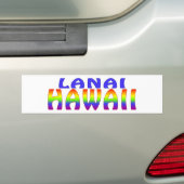 Lanai Hawaii Regenbogenwörter Autoaufkleber (Auf Auto)