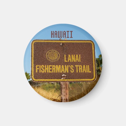 Lanai Hawaii Strandweg-Schild Magnet (Vorne)