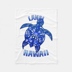 Lanai Hawaii Vacation Tribal Turtle Fleecedecke