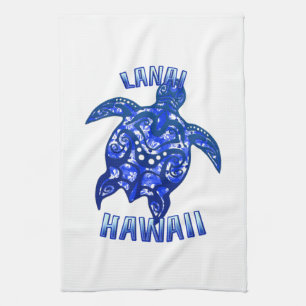 Lanai Hawaii Vacation Tribal Turtle Geschirrtuch