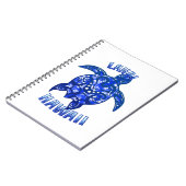 Lanai Hawaii Vacation Tribal Turtle Notizblock (Linke Seite)