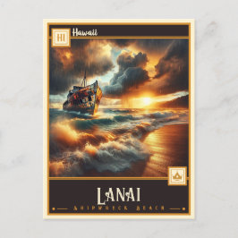 Lanai, Hawaii | VINTAG Postkarte