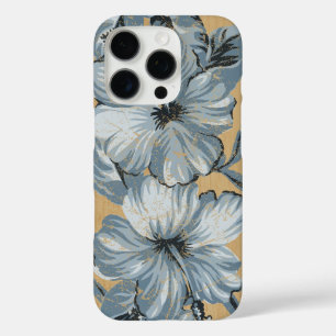 Lanai Hawaiian Hibiskus Imitats Wood Blue iPhone 16 Pro Hülle