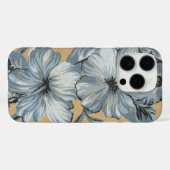 Lanai Hawaiian Hibiskus Imitats Wood Blue Case-Mate iPhone Hülle (Rückseite (Horizontal))